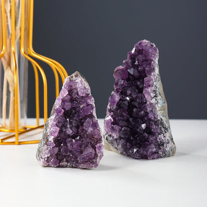 Natural Amethyst Cluster Decoration - Raw Mineral Stone