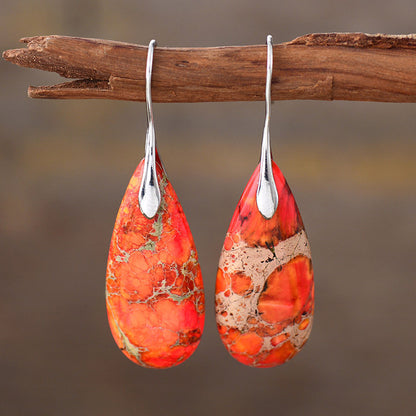 Boucles d'oreilles pendantes en pierre naturelle - Ajoutez une touche bohème à votre style