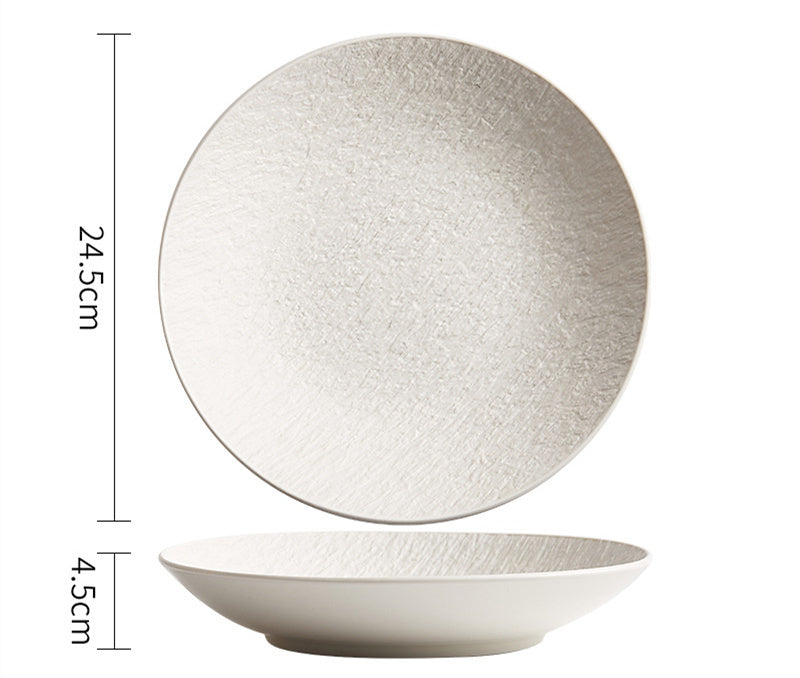 Bol à Salade en Porcelaine – Design Élégant avec Motif en Pierre