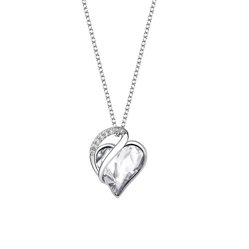 Collier en Argent 925 en Forme de Cœur – Cadeau Parfait pour la Fête des Mères et la Saint-Valentin