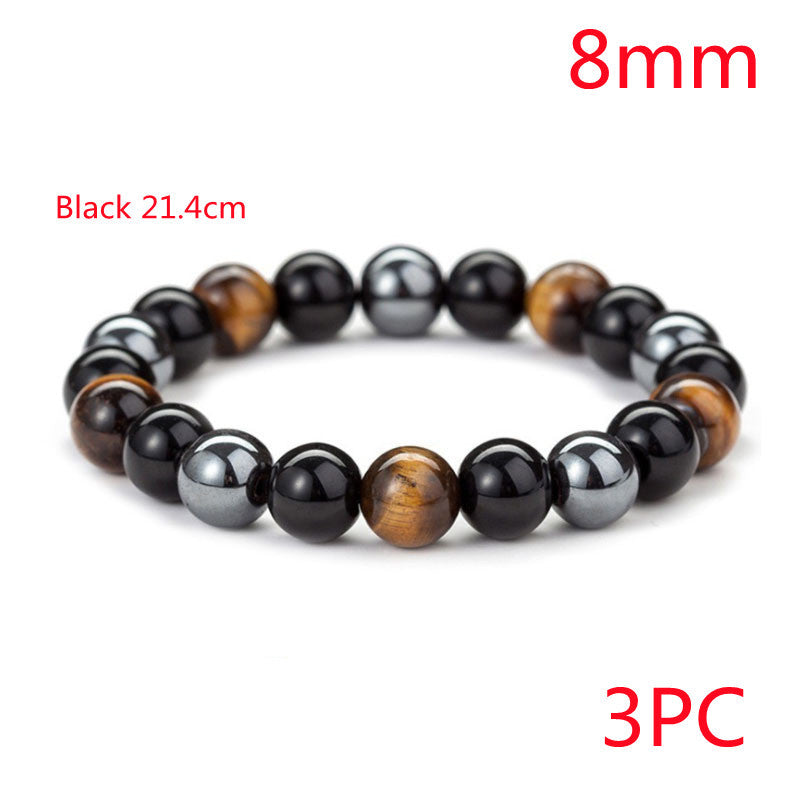 Bracelet en Pierre Œil de Tigre Naturelle – Bijou Anti-Fatigue Unisexe