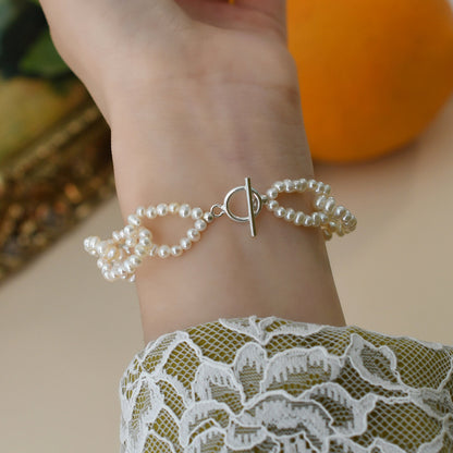 Bracelet en perles d'eau douce naturelles - Un bijou délicat qui évoque la beauté naturelle ! ✨