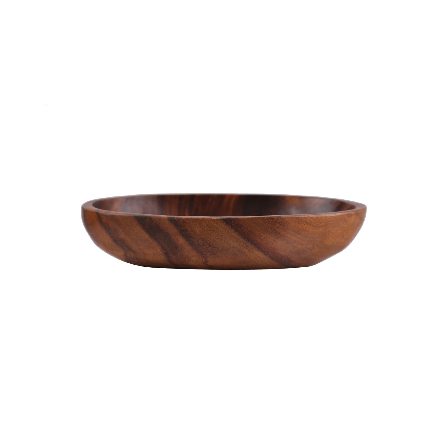 Natural Acacia Wood Tableware Set: Bowls and Plates