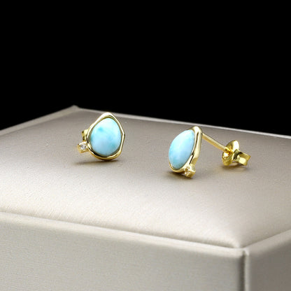 Earrings in Natural Stone Haiwen with Topaz