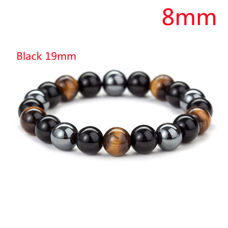 Bracelet en Pierre Œil de Tigre Naturelle – Bijou Anti-Fatigue Unisexe