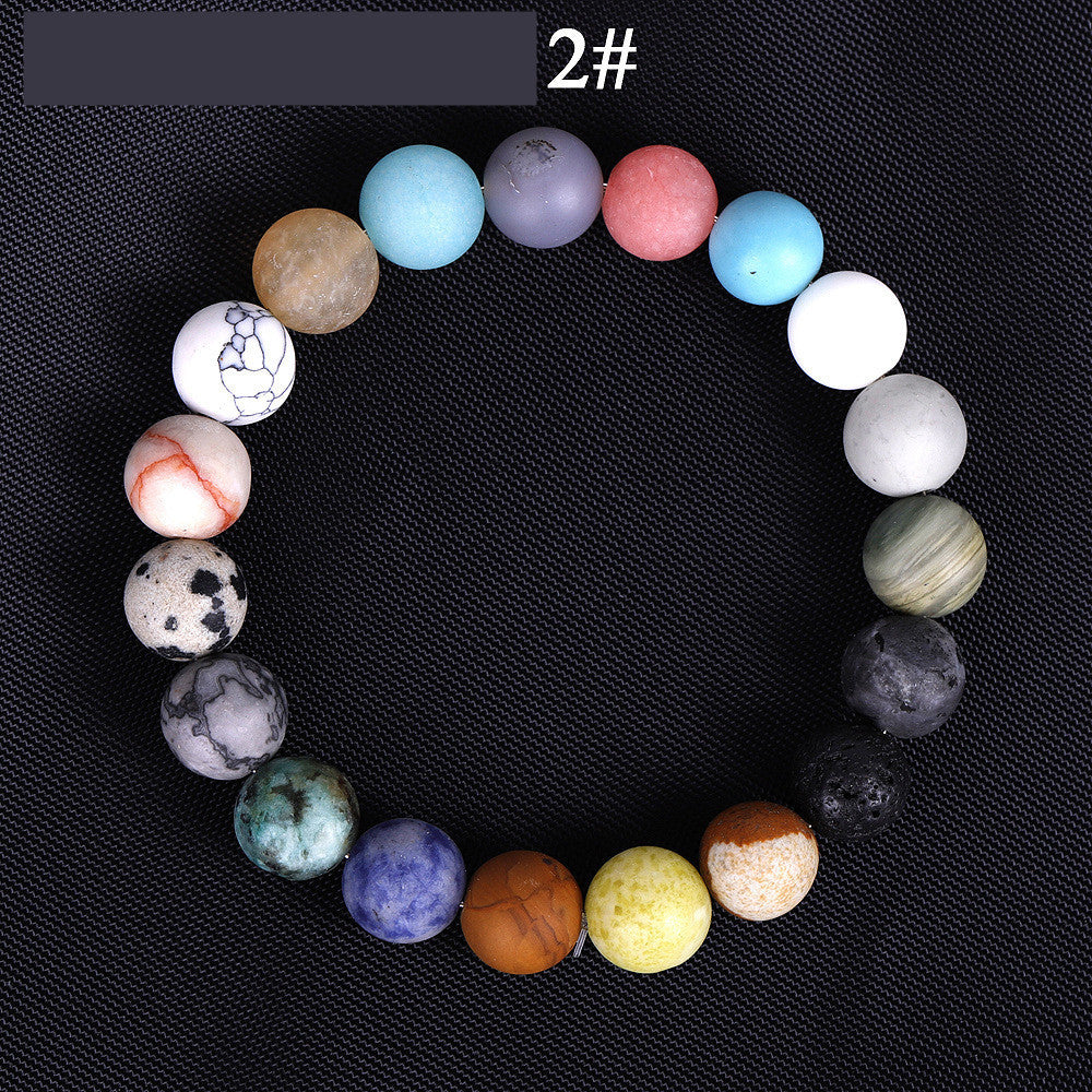 Bracelet Système Solaire en Pierres Naturelles – Bracelet Mala Chakra Univers pour Hommes et Femmes