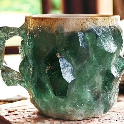 Tasse à Café en Résine Minérale de 400 ml avec Anse – Élégante et Durable, Idéale pour la Maison et le Bureau