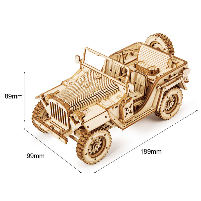 Dimensions du modèle MC701 Army Jeep