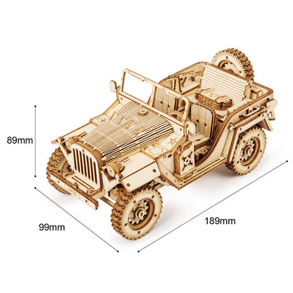 Dimensions du modèle MC701 Army Jeep