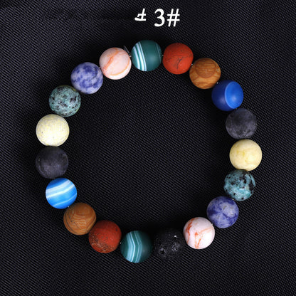 Bracelet Système Solaire en Pierres Naturelles – Bracelet Mala Chakra Univers pour Hommes et Femmes