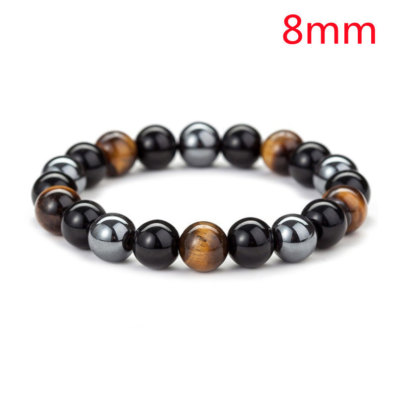 Bracelet en Pierre Œil de Tigre Naturelle – Bijou Anti-Fatigue Unisexe