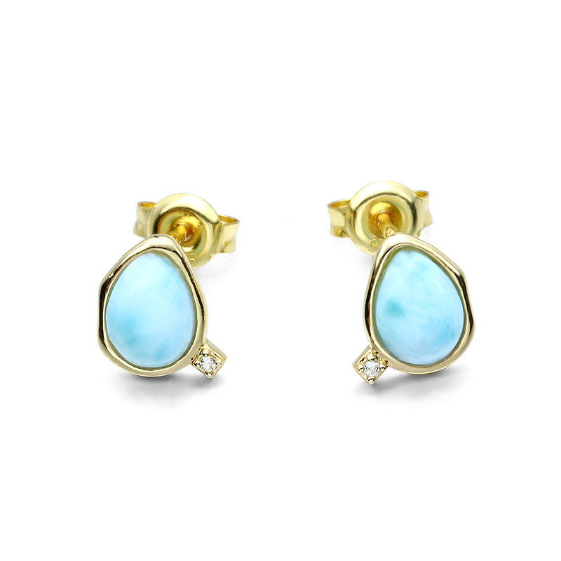 Earrings in Natural Stone Haiwen with Topaz