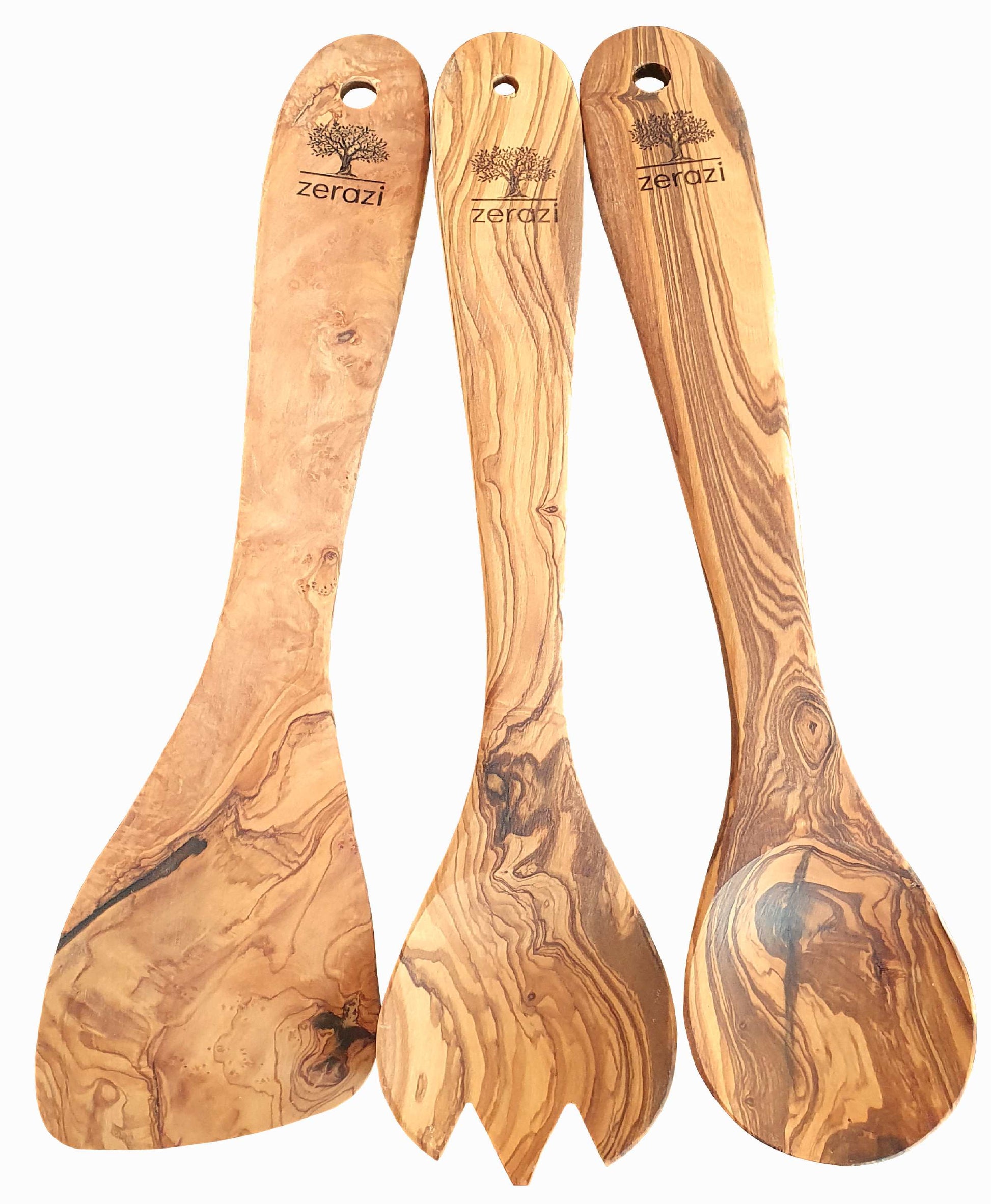 Juego de utensilios de cocina de madera, cucharas de madera para cocinar,  cucharas de madera de teca zhangmengya LED