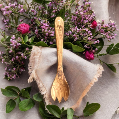 Set Of 3 Kitchen Utensils | Olive Wood | 1 Spoon | 1 Spatula | 1 Fork | 30cm